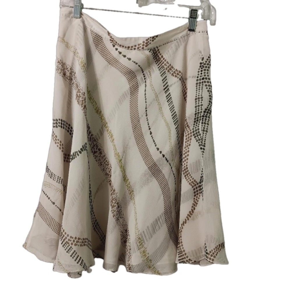 NWT Kate Hill 100% Silk printed mini skirt Size 8P